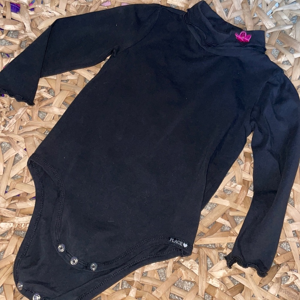 Girls 4T Black Turtleneck Body suit